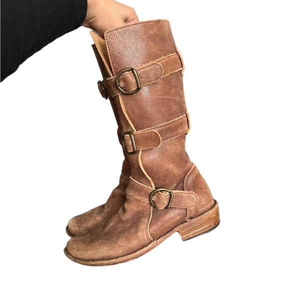 FIORENTINI + BAKER Eternity Leather Moto Buckle Boots - Picture 4 of 14